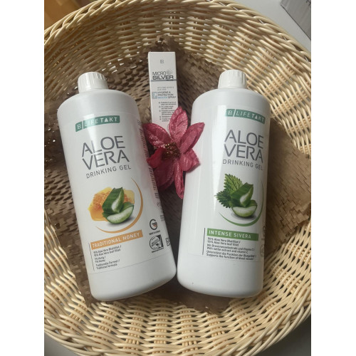 Празнична кутия ЗДРАВЕ-Алое вера гел смед, Алое вера гел с коприва, спрей против микроби