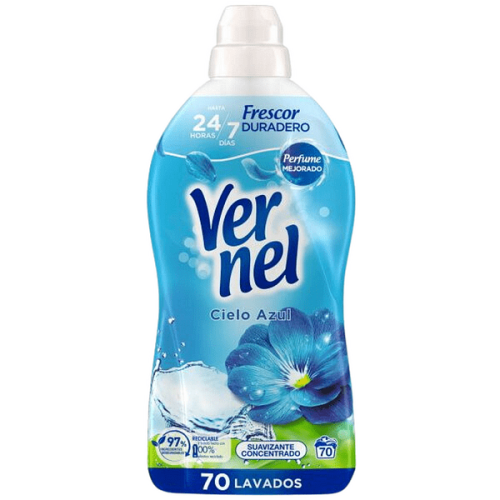 Омекотител Vernel Cielo Azul концентрат, 1.260 л, 70 пранета Омекотител Vernel Cielo Azul концентрат, 1.260 л, 70 пранета