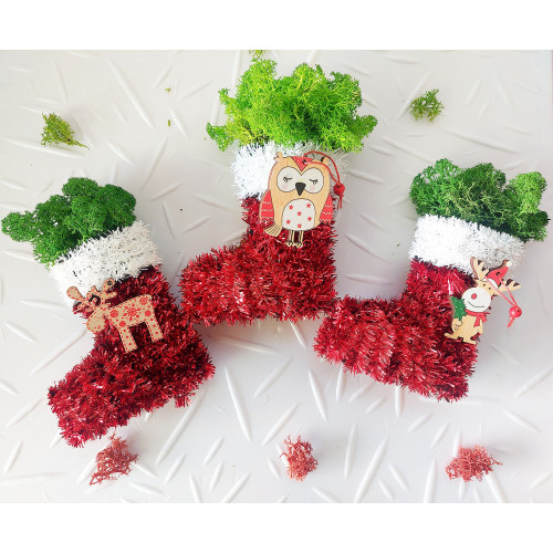 Коледен ботуш с еленски,скандинавски мъх Коледен ботуш с еленски,скандинавски мъх