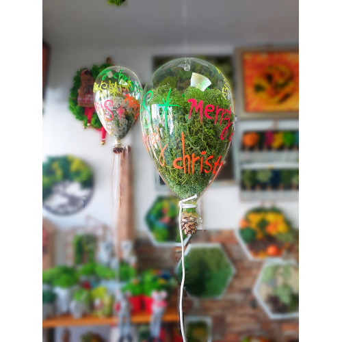 Коледен балон с еленски мъх Коледен балон с еленски мъх