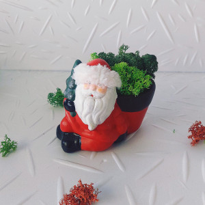 Керамична Коледна декорация с еленски мъх