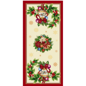 Коледен тишлайфер - Коледни камбанки  с коледен венец