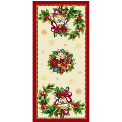 Коледен тишлайфер - Коледни камбанки  с коледен венец Коледен тишлайфер - Коледни камбанки  с коледен венец