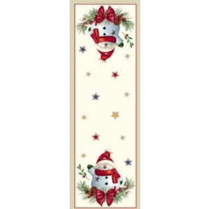 Коледен тишлайфер с весел снежен човек