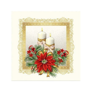 Коледна калъфка - Коледни свещи и коледни звезди