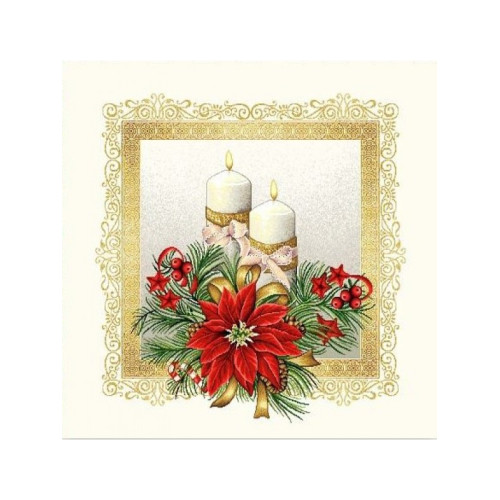 Коледна калъфка - Коледни свещи и коледни звезди