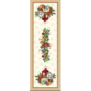 Коледен тишлайфер - Коледна декорация със златен кант Коледен тишлайфер - Коледна декорация със златен кант