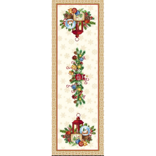 Коледен тишлайфер - Коледна декорация със златен кант Коледен тишлайфер - Коледна декорация със златен кант