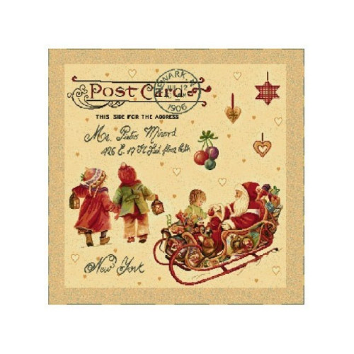 Коледна калъфка - дядо Коледа и Деца картичка Коледна калъфка - дядо Коледа и Деца картичка