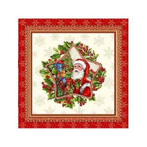 Коледна калъфка - Дядо Коледа и коледна звезда