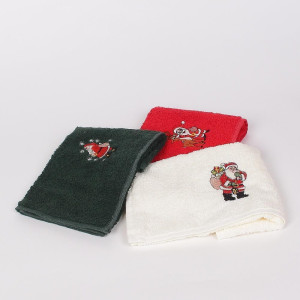 Коледен комплект от три броя хавлиени кърпи
