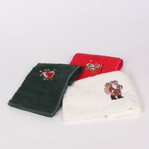Коледен комплект от три броя хавлиени кърпи Коледен комплект от три броя хавлиени кърпи