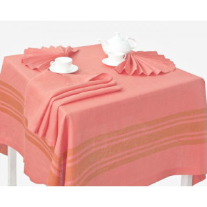 Ленен комплект покривка Лято и салфетки ЛЯТО 100% натурален лен Ленен комплект покривка Лято и салфетки ЛЯТО 100% натурален лен