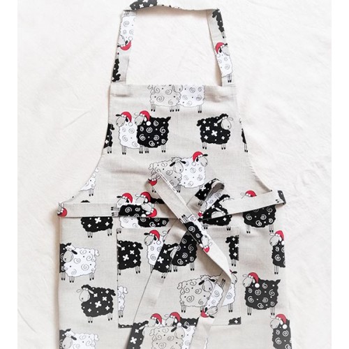 Ленена кухненска престилка ОВЧИЦИ
