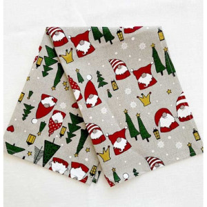 Ленена кухненска кърпа коледни гномчета