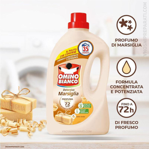 Omino Bianco detersivo Marsiglia препарат за пране 35 пр Omino Bianco detersivo Marsiglia препарат за пране 35 пр