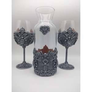 Сет от 2 бр. чаши за вино и декантер Колекция Вечност  Сет от 2 бр. чаши за вино и декантер Колекция Вечност