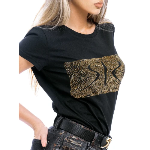 ТЕНИСКА СЪС ЗЛАТНО ПРАВОЪГЪЛНО ЛОГО