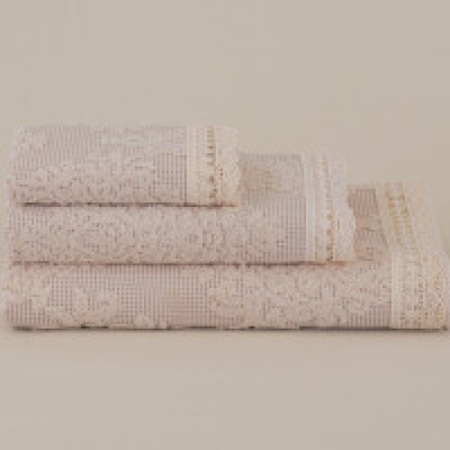 Хавлия памук с дантела