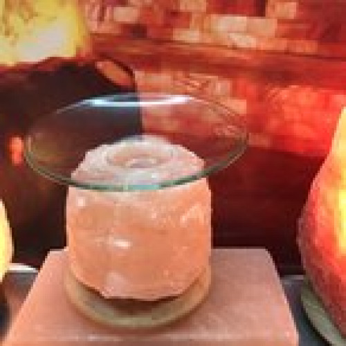 Арома-лампа от Хималайска сол-1,5 с дървена основа Арома-лампа от Хималайска сол-1,5 с дървена основа