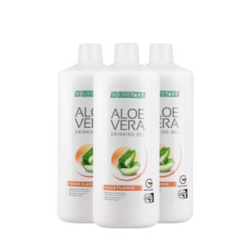 Aloe Vera Гел за пиене с вкус на праскова, троен комплект Aloe Vera Гел за пиене с вкус на праскова, троен комплект