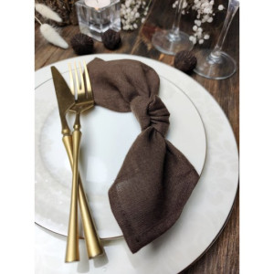 Ленени салфетки кафяво 4бр. Ленени салфетки кафяво 4бр.