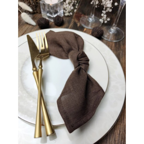 Ленени салфетки кафяво 4бр. Ленени салфетки кафяво 4бр.