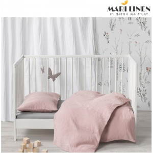 Луксозно бебешко спално бельо за детско креватче от 100% лен