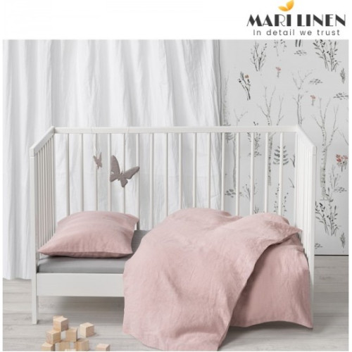 Луксозно бебешко спално бельо за детско креватче от 100% лен Луксозно бебешко спално бельо за детско креватче от 100% лен