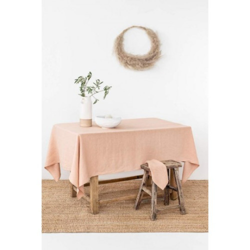 Ленена покивка за маса в цвят сьомга Ленена покивка за маса в цвят сьомга