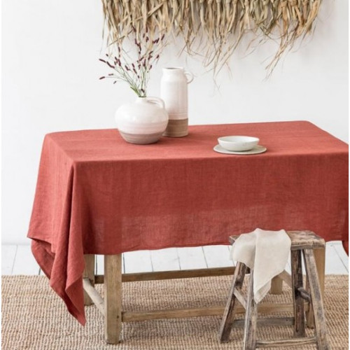 Ленена покивка за маса в цвят керемида Ленена покивка за маса в цвят керемида