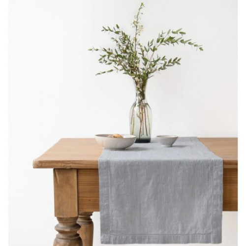 Ленена покивка за маса в цвят сив Ленена покивка за маса в цвят сив