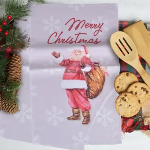 Коледна хавлиена кърпа Дядо Коледа Коледна хавлиена кърпа Дядо Коледа