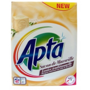 АПТА прах за пране концентрат с Марсилски сапун 2.75 кг. - 98 пранета