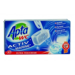 АПТА сух ароматизатор за WC с аромат на марине 3 х 40 гр.
