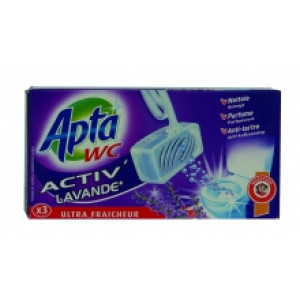 АПТА ароматизатор за WC с аромат на лавандула 3 х 40 гр.