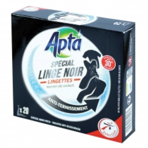 АПТА кърпички за пране на черни и тъмни дрехи х 20 бр