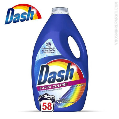 Препарат за пране DASH Salva Colore 58 пр Препарат за пране DASH Salva Colore 58 пр
