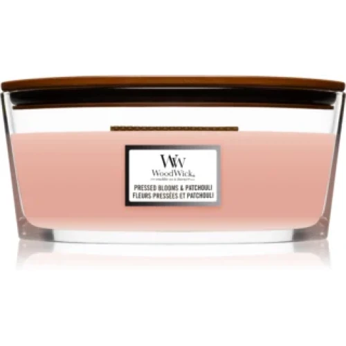 Ароматната свещ Woodwick Pressed Blooms & Patchouli